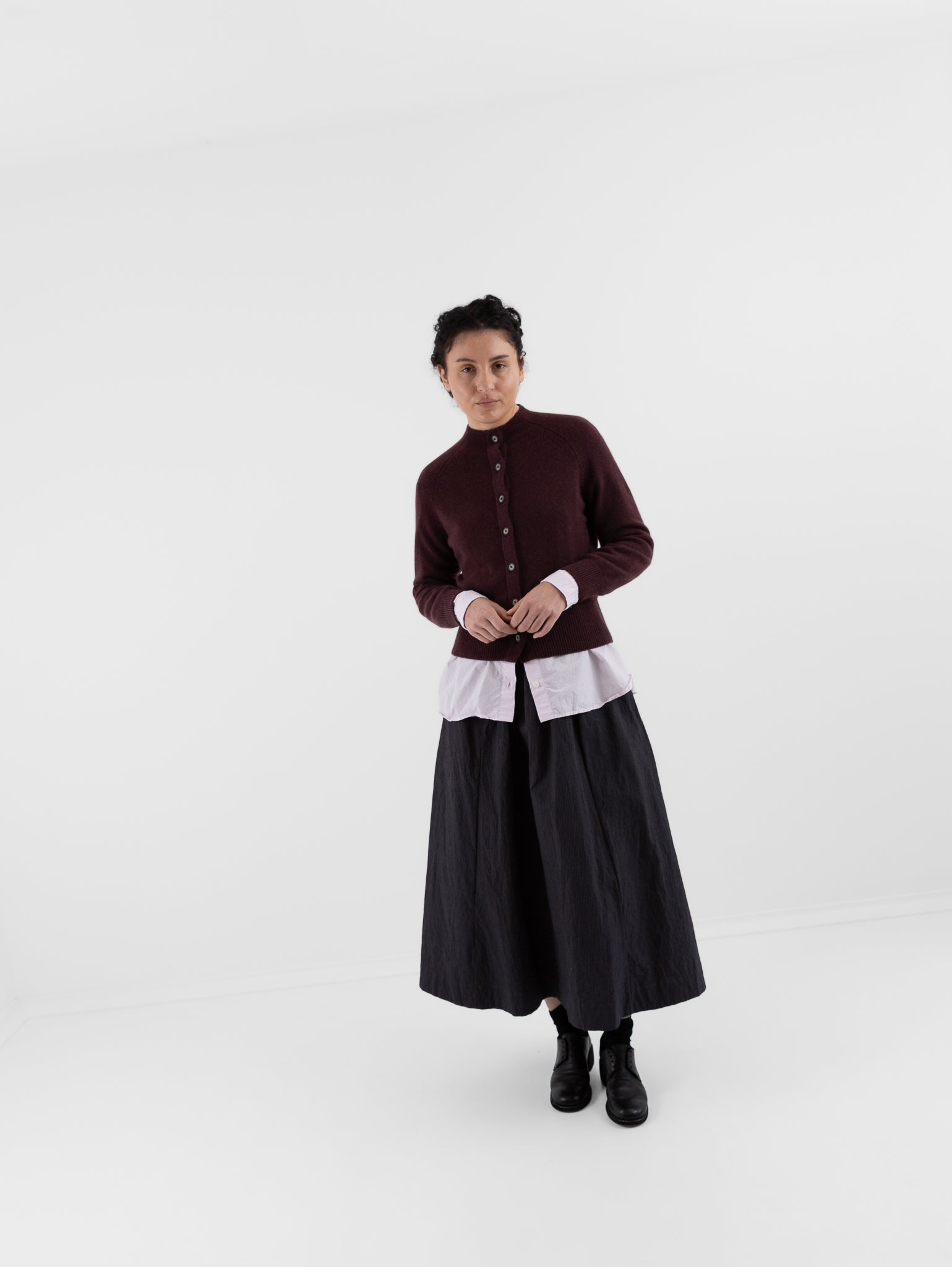 Bergfabel Lara Cardigan in Bordeaux - BERGFABEL at Worthwhile - shop CARDIGAN