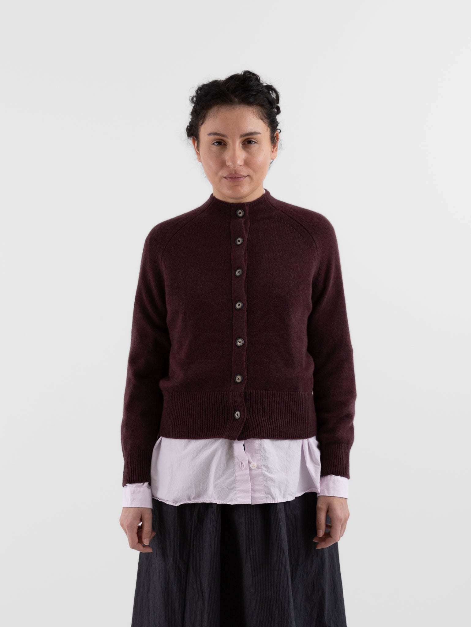 Bergfabel Lara Cardigan in Bordeaux - BERGFABEL at Worthwhile - shop CARDIGAN