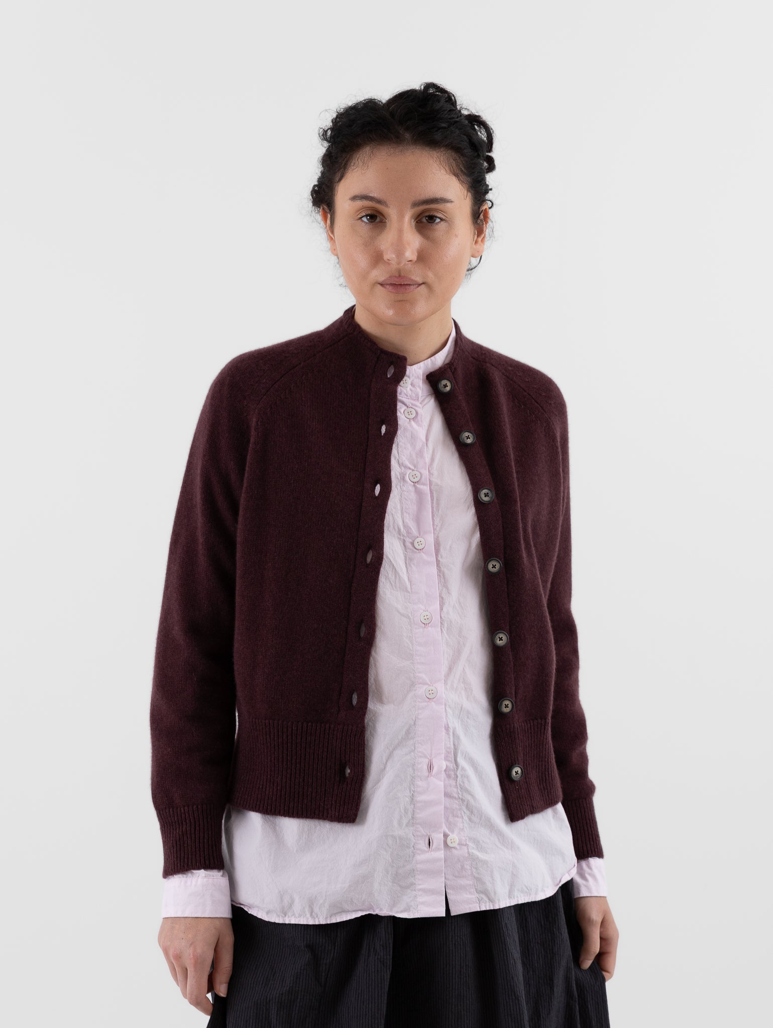 Bergfabel Lara Cardigan in Bordeaux - BERGFABEL at Worthwhile - shop CARDIGAN