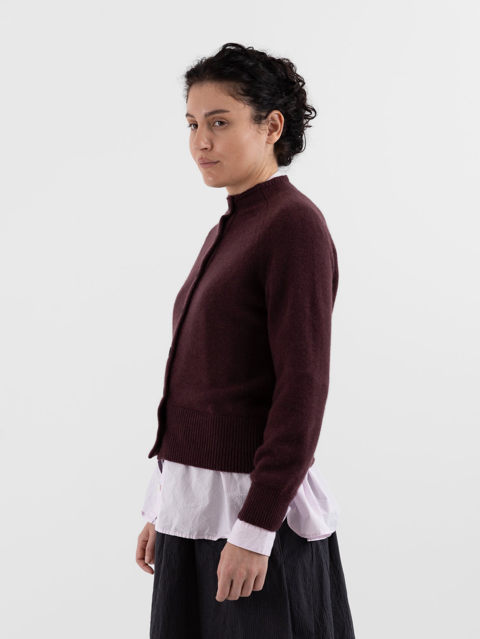 Bergfabel Lara Cardigan in Bordeaux - BERGFABEL at Worthwhile - shop CARDIGAN