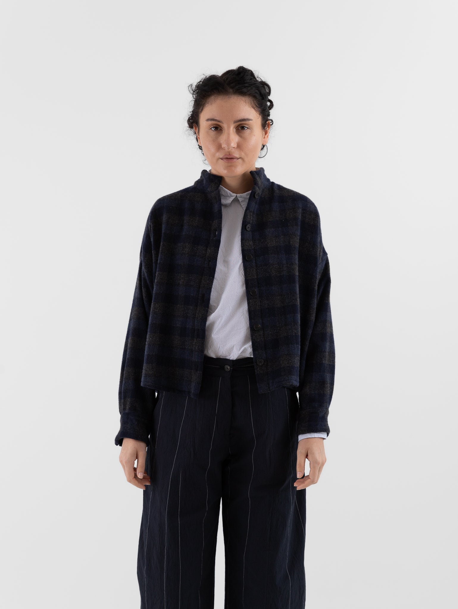 Bergfabel Maya Shirt in Carbon Check - BERGFABEL at Worthwhile - shop TOP