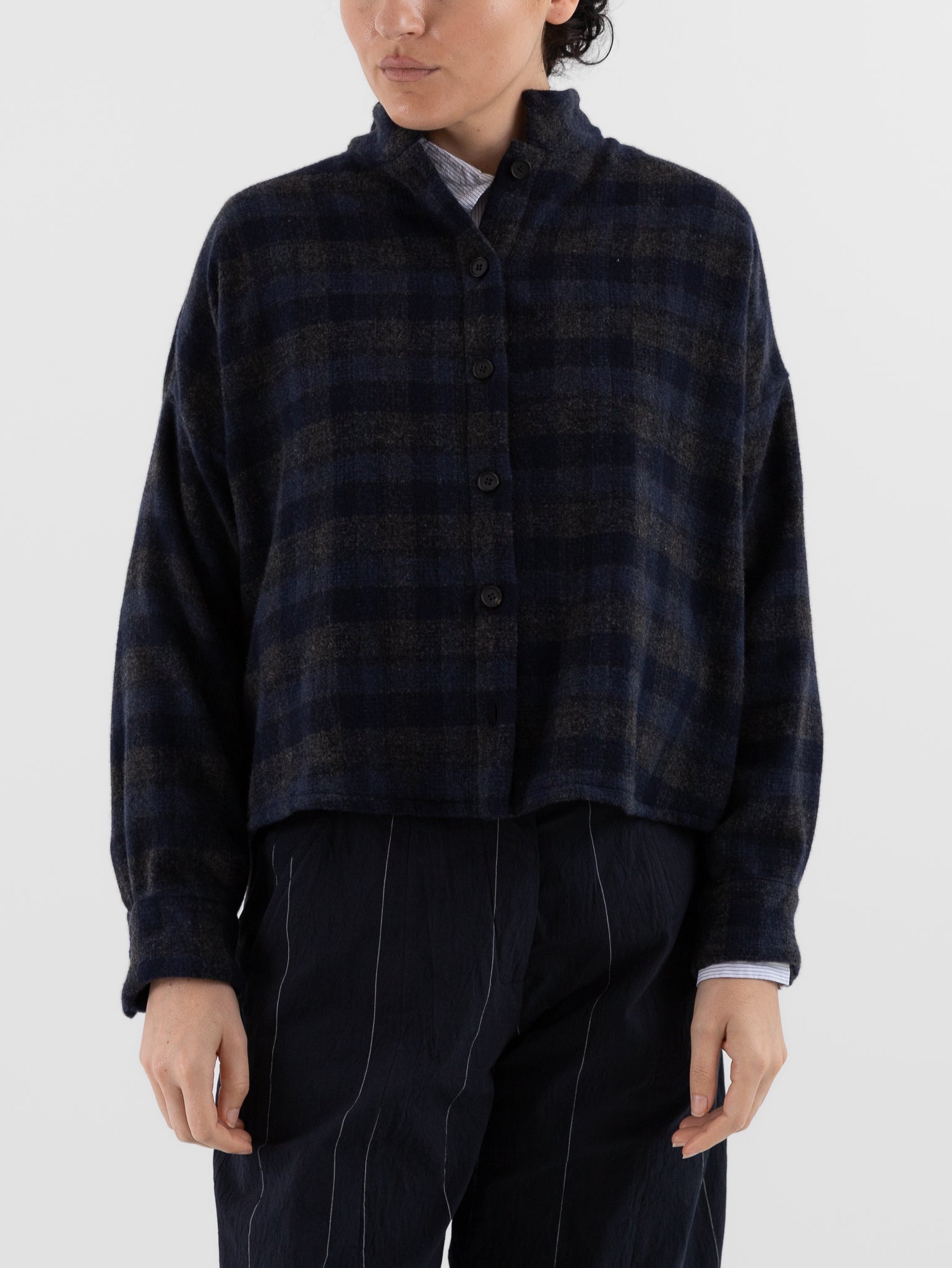 Bergfabel Maya Shirt in Carbon Check - BERGFABEL at Worthwhile - shop TOP