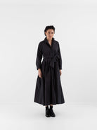 Bergfabel Mina Dress in Grey Stripe - BERGFABEL at Worthwhile - shop DRESS