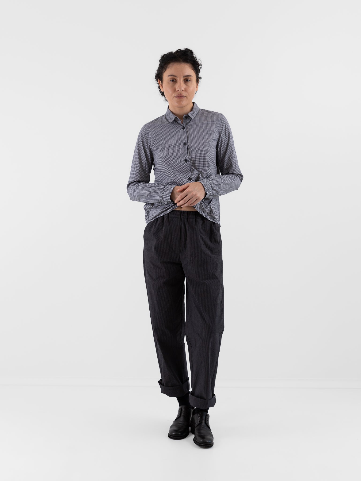 Bergfabel Silvy Pant in Grey Stripe - BERGFABEL at Worthwhile - shop PANT