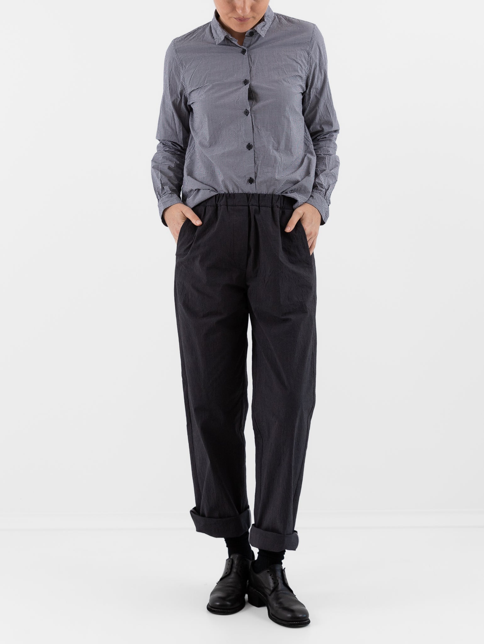 Bergfabel Silvy Pant in Grey Stripe - BERGFABEL at Worthwhile - shop PANT