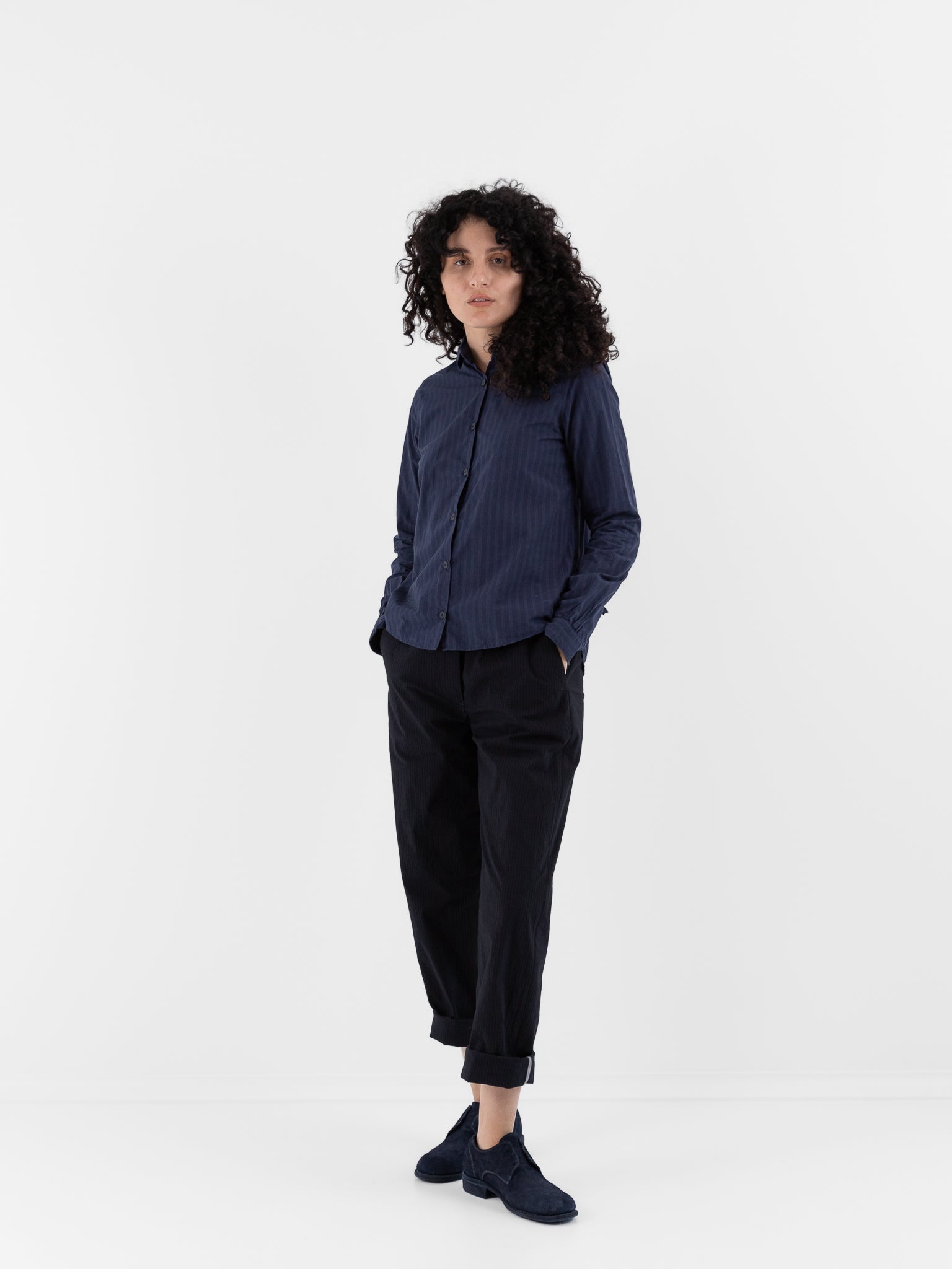 Bergfabel Tyrol Shirt in Blue Stripe - BERGFABEL at Worthwhile - shop TOP