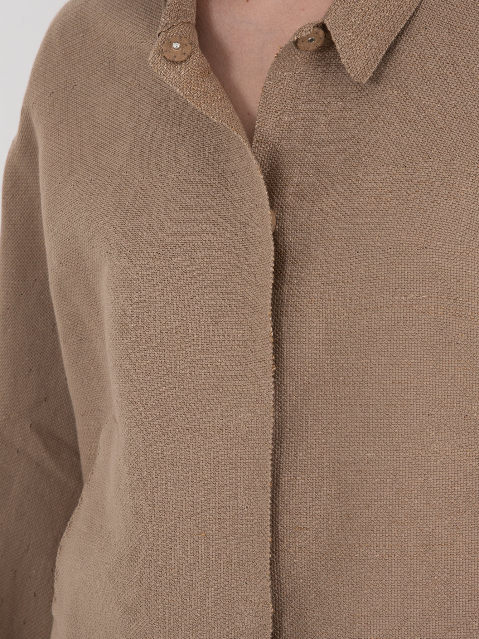 Boboutic Choosing Shirt Jacket in Warm Taupe - BOBOUTIC at Worthwhile - shop JACKET