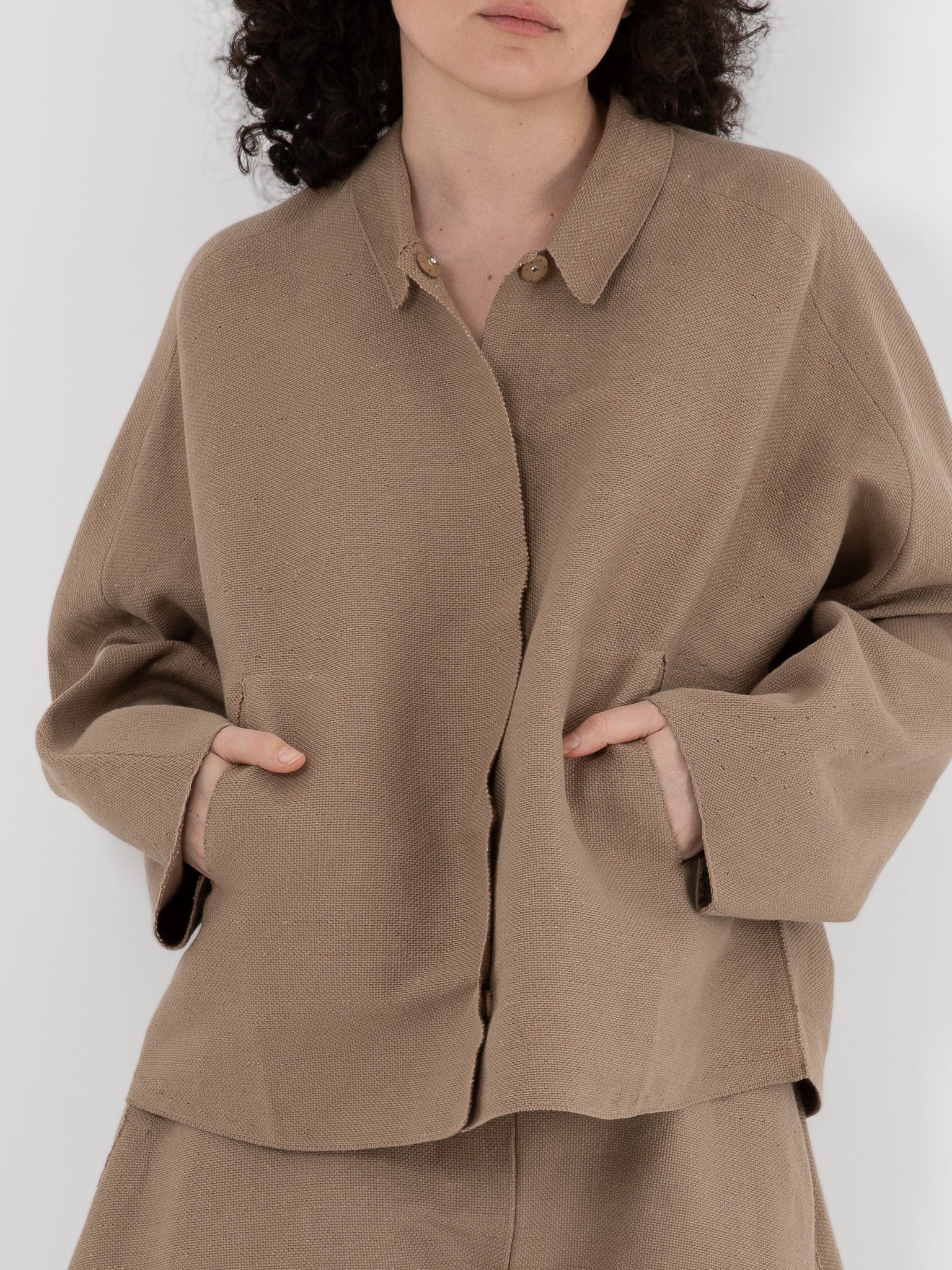 Boboutic Choosing Shirt Jacket in Warm Taupe - BOBOUTIC at Worthwhile - shop JACKET