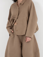 Boboutic Choosing Shirt Jacket in Warm Taupe - BOBOUTIC at Worthwhile - shop JACKET