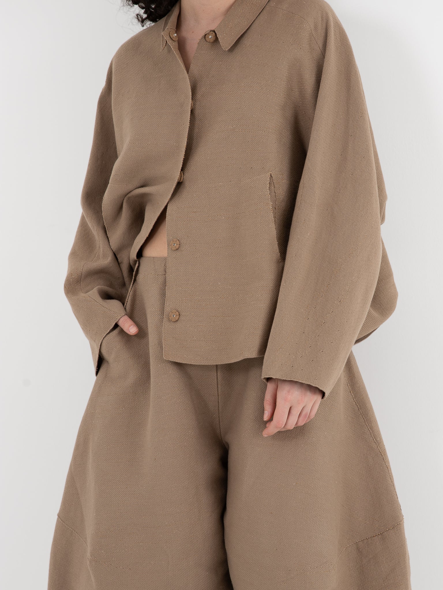 Boboutic Choosing Shirt Jacket in Warm Taupe - BOBOUTIC at Worthwhile - shop JACKET
