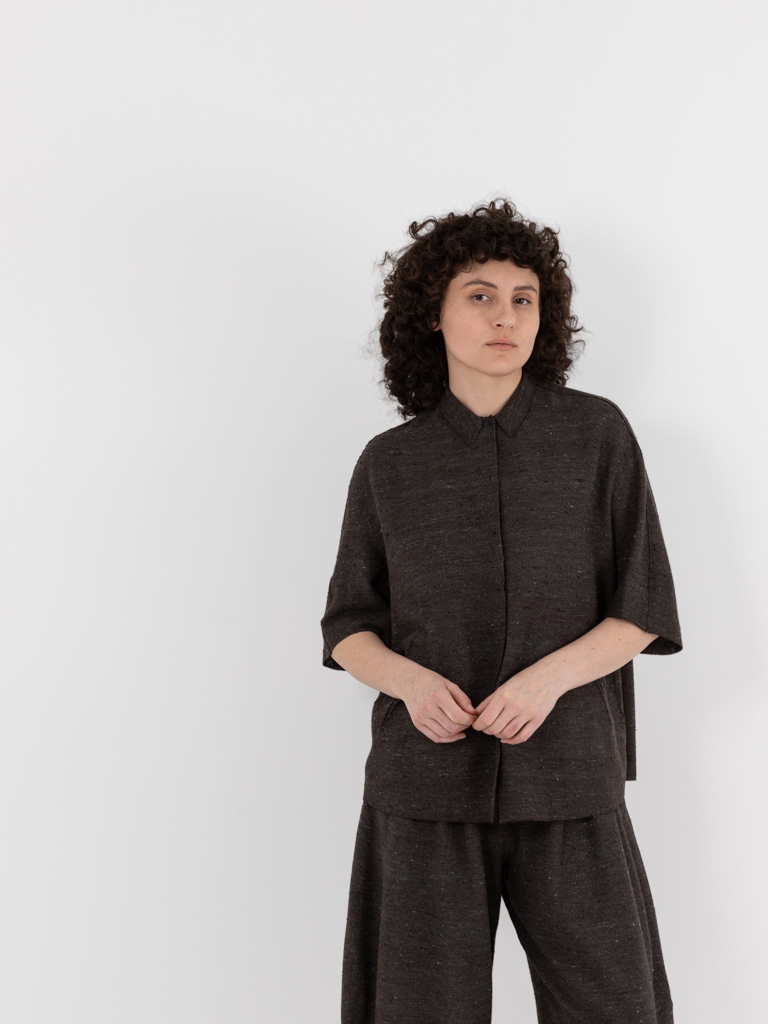 Boboutic Dressing Shirt in Gray Blue - BOBOUTIC at Worthwhile - shop TOP