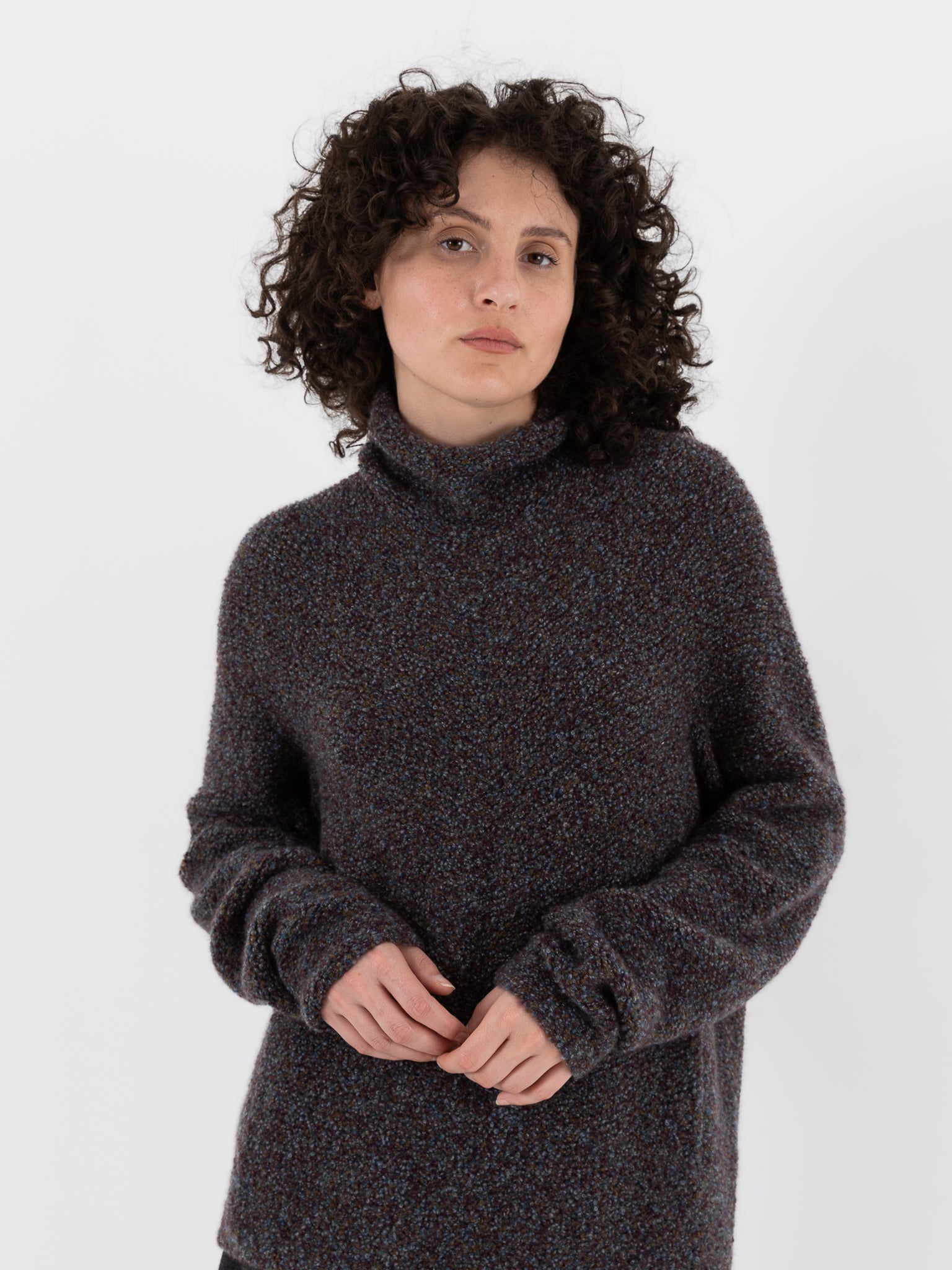Boboutic Autumn Leaves Sweater in Avio Mix - BOBOUTIC at Worthwhile - shop SWEATER