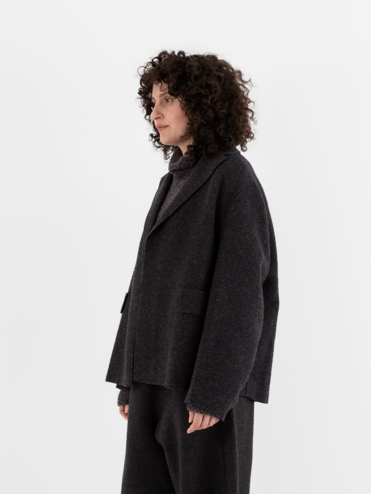 Boboutic Wool Lane Jacket in Blue & Green Mix - BOBOUTIC at Worthwhile - shop JACKET