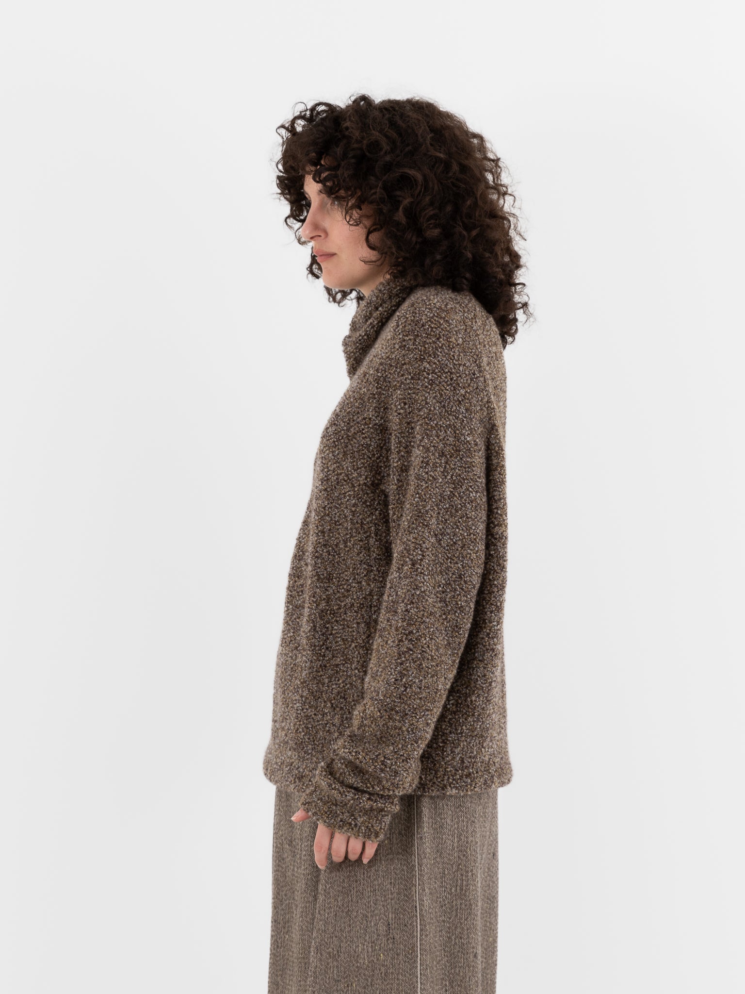 Boboutic Autumn Leaves Sweater in Green - Taupe - BOBOUTIC at Worthwhile - shop SWEATER