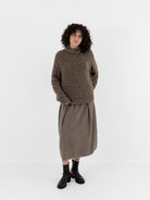 Boboutic Autumn Leaves Sweater in Green - Taupe - BOBOUTIC at Worthwhile - shop SWEATER