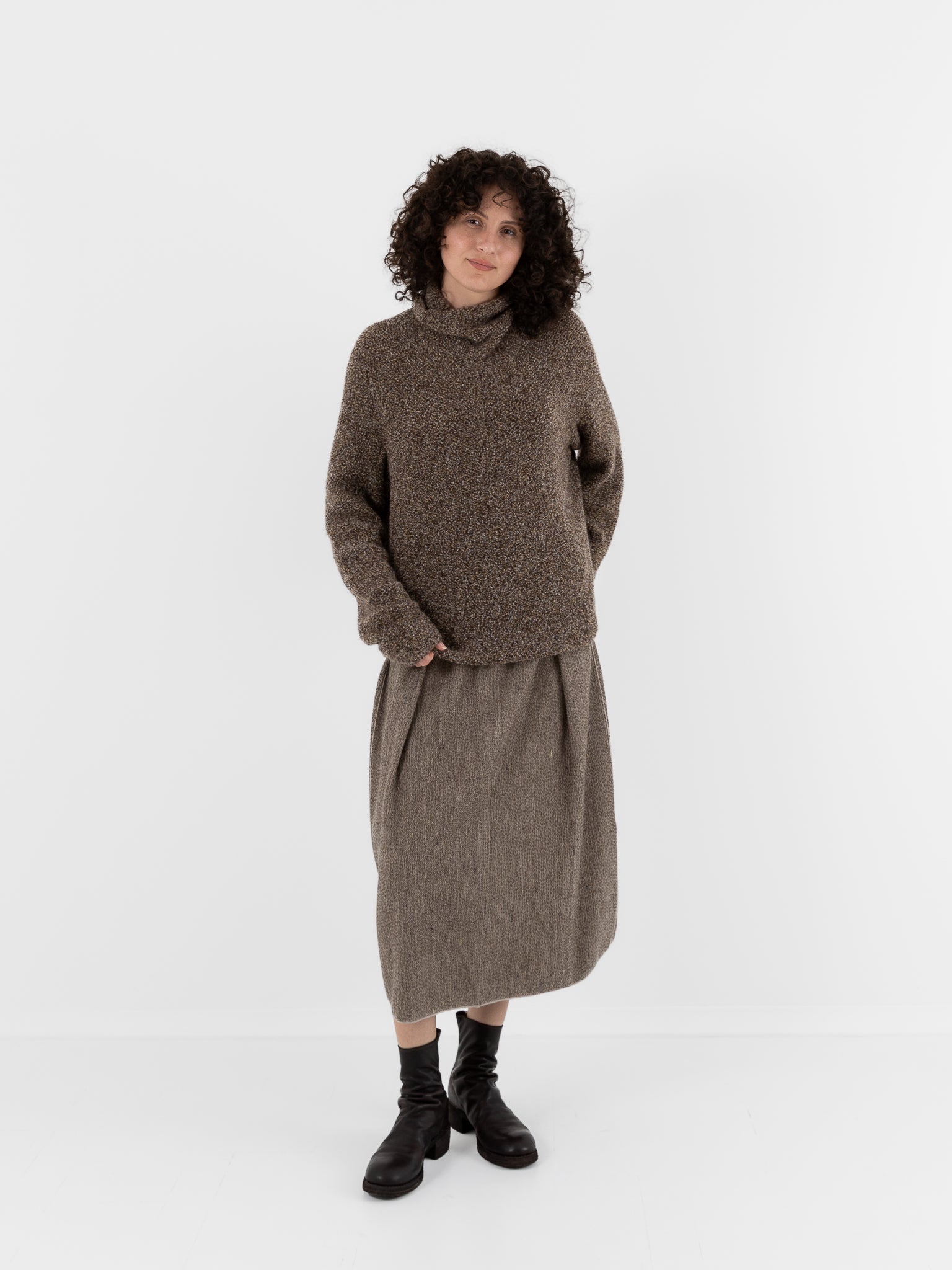 Boboutic Autumn Leaves Sweater in Green - Taupe - BOBOUTIC at Worthwhile - shop SWEATER