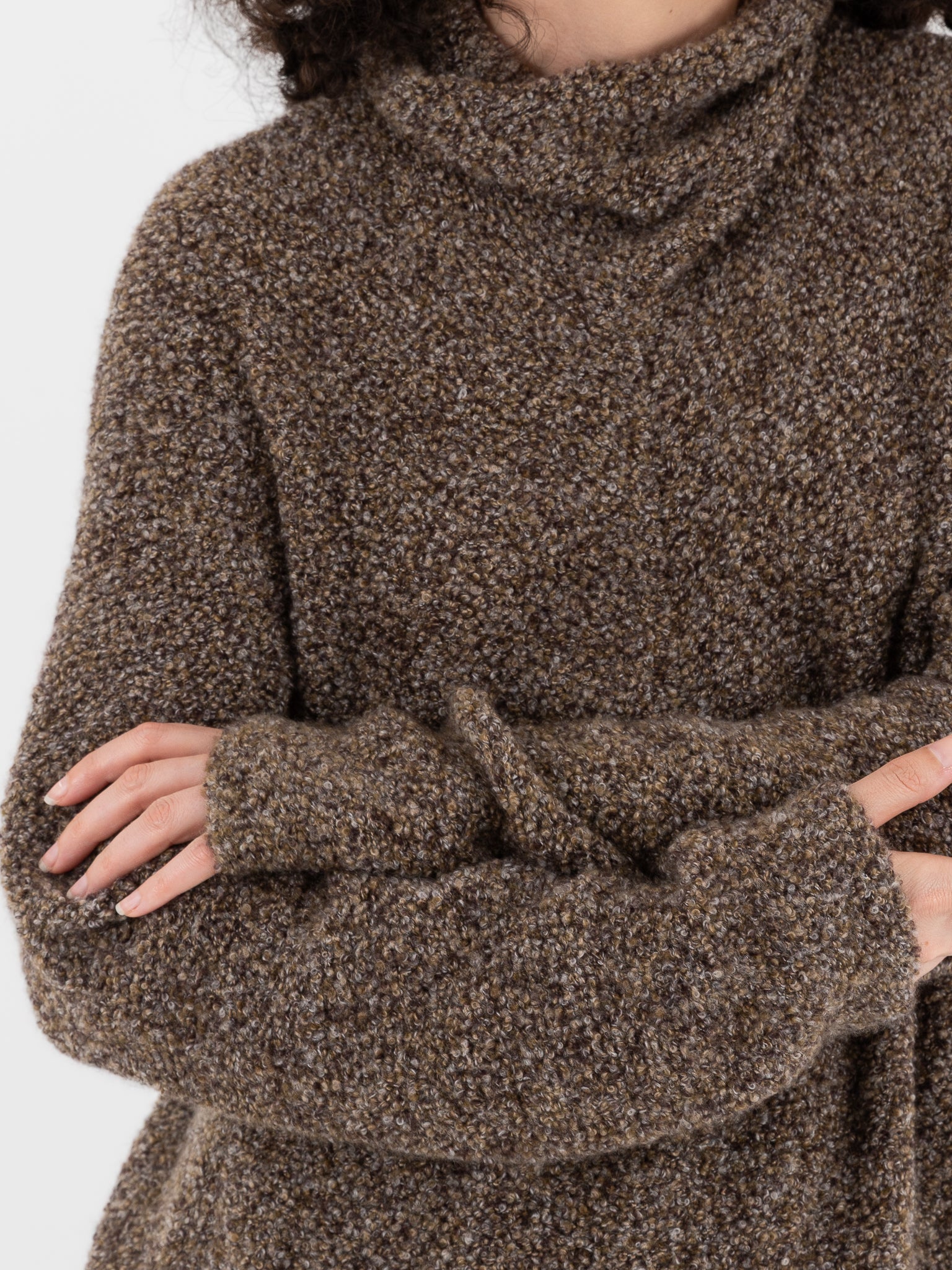 Boboutic Autumn Leaves Sweater in Green - Taupe - BOBOUTIC at Worthwhile - shop SWEATER