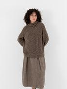 Boboutic Autumn Leaves Sweater in Green - Taupe - BOBOUTIC at Worthwhile - shop SWEATER