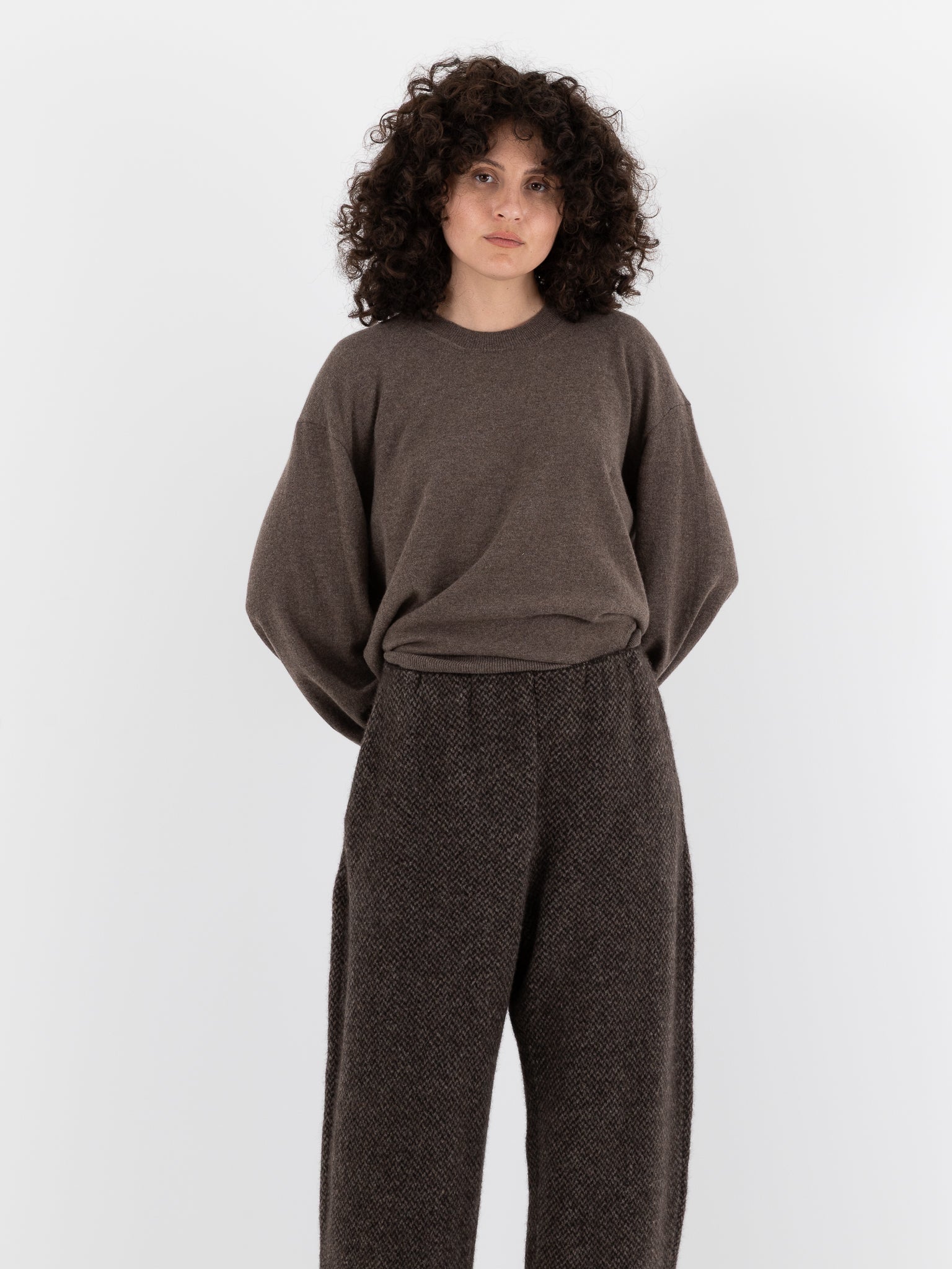 Boboutic Bob's Texture Trousers in Brown & Taupe - BOBOUTIC at Worthwhile - shop PANT
