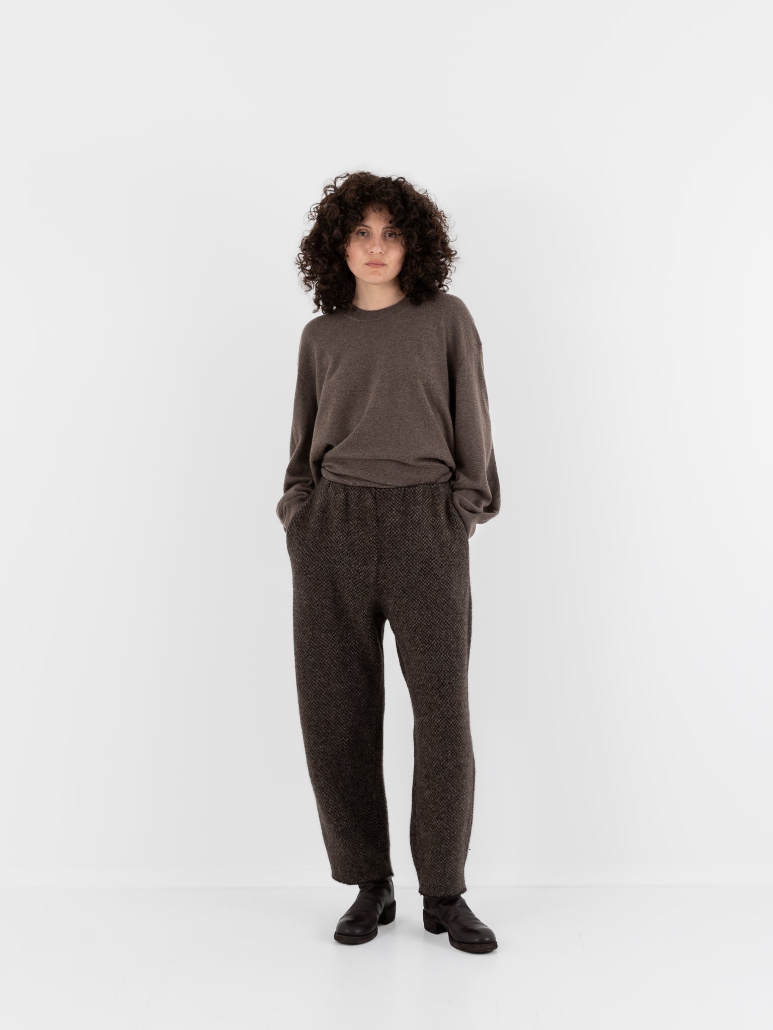 Boboutic Bob's Texture Trousers in Brown & Taupe - BOBOUTIC at Worthwhile - shop PANT