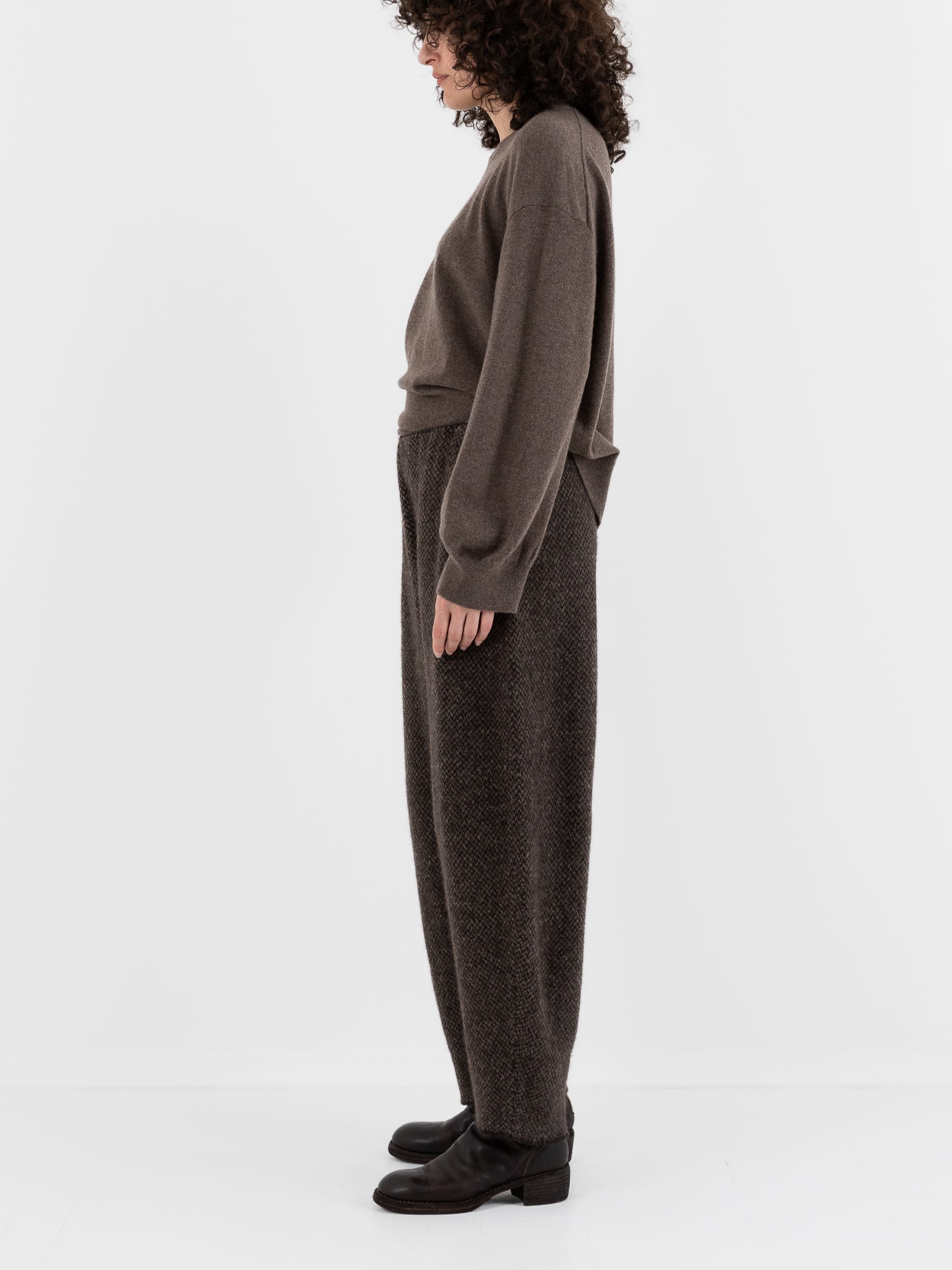 Boboutic Bob's Texture Trousers in Brown & Taupe - BOBOUTIC at Worthwhile - shop PANT