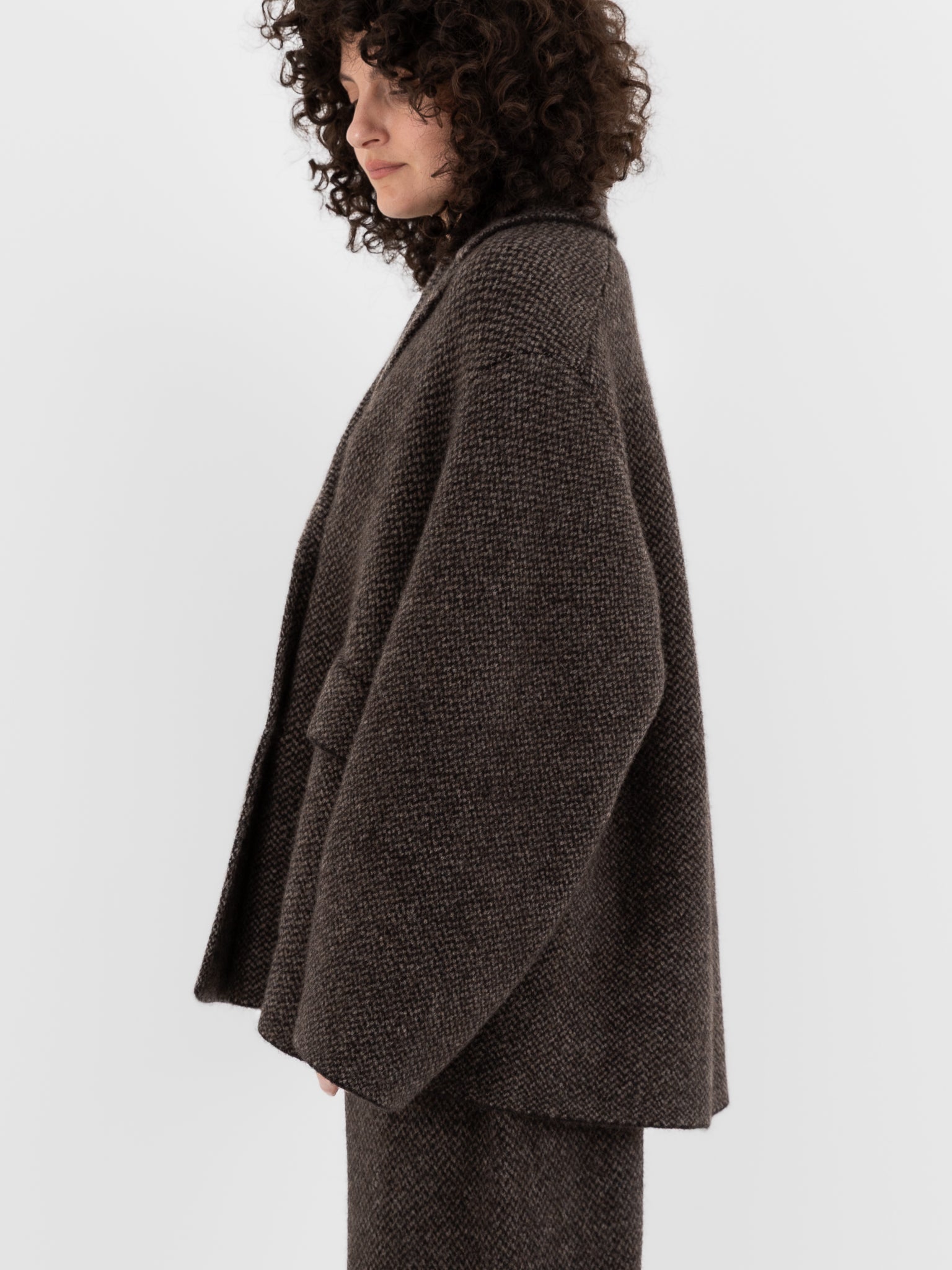 Boboutic Bob's Texture Double Breasted Jacket in Brown & Taupe - BOBOUTIC at Worthwhile - shop JACKET