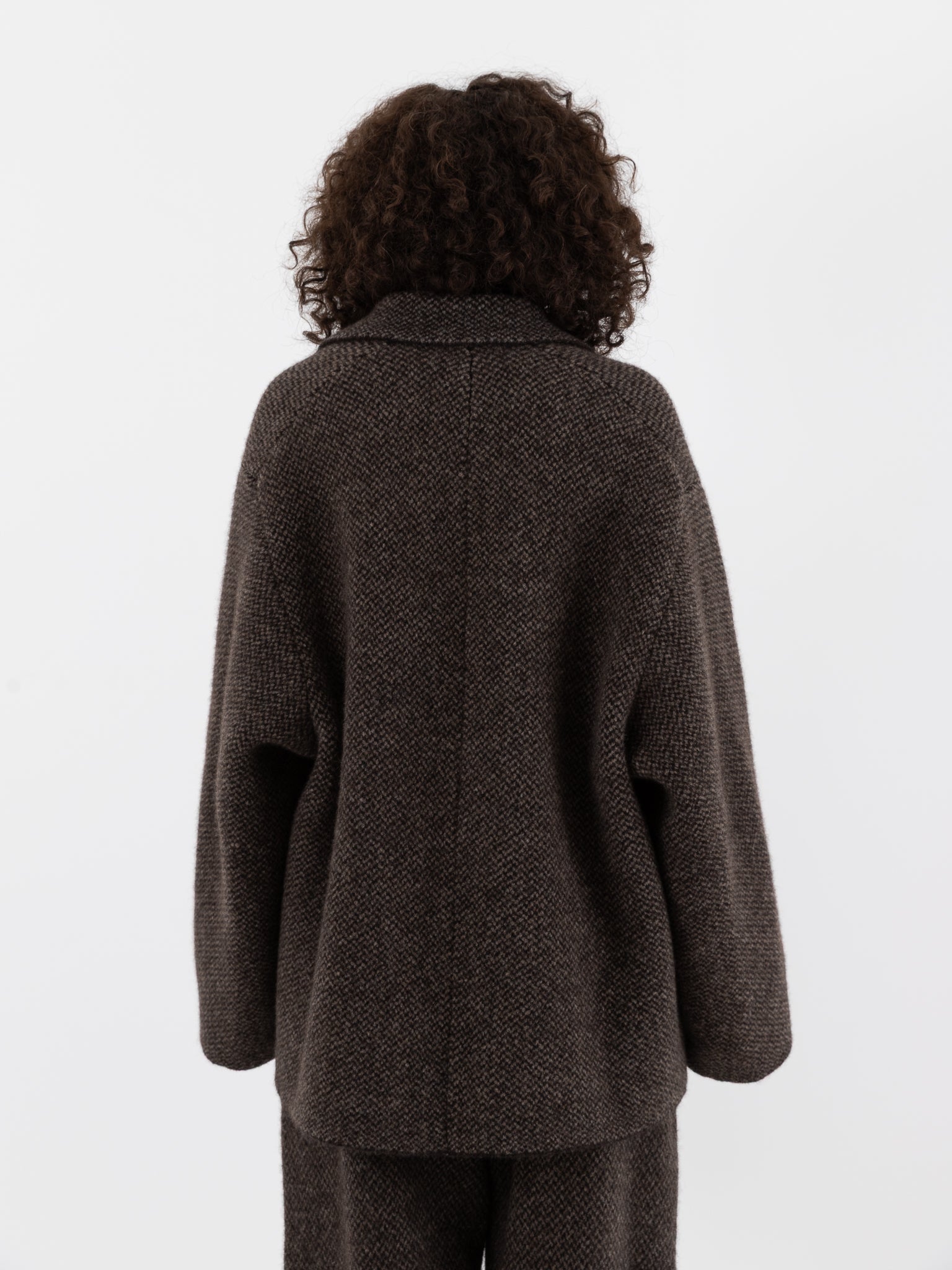 Boboutic Bob's Texture Double Breasted Jacket in Brown & Taupe - BOBOUTIC at Worthwhile - shop JACKET