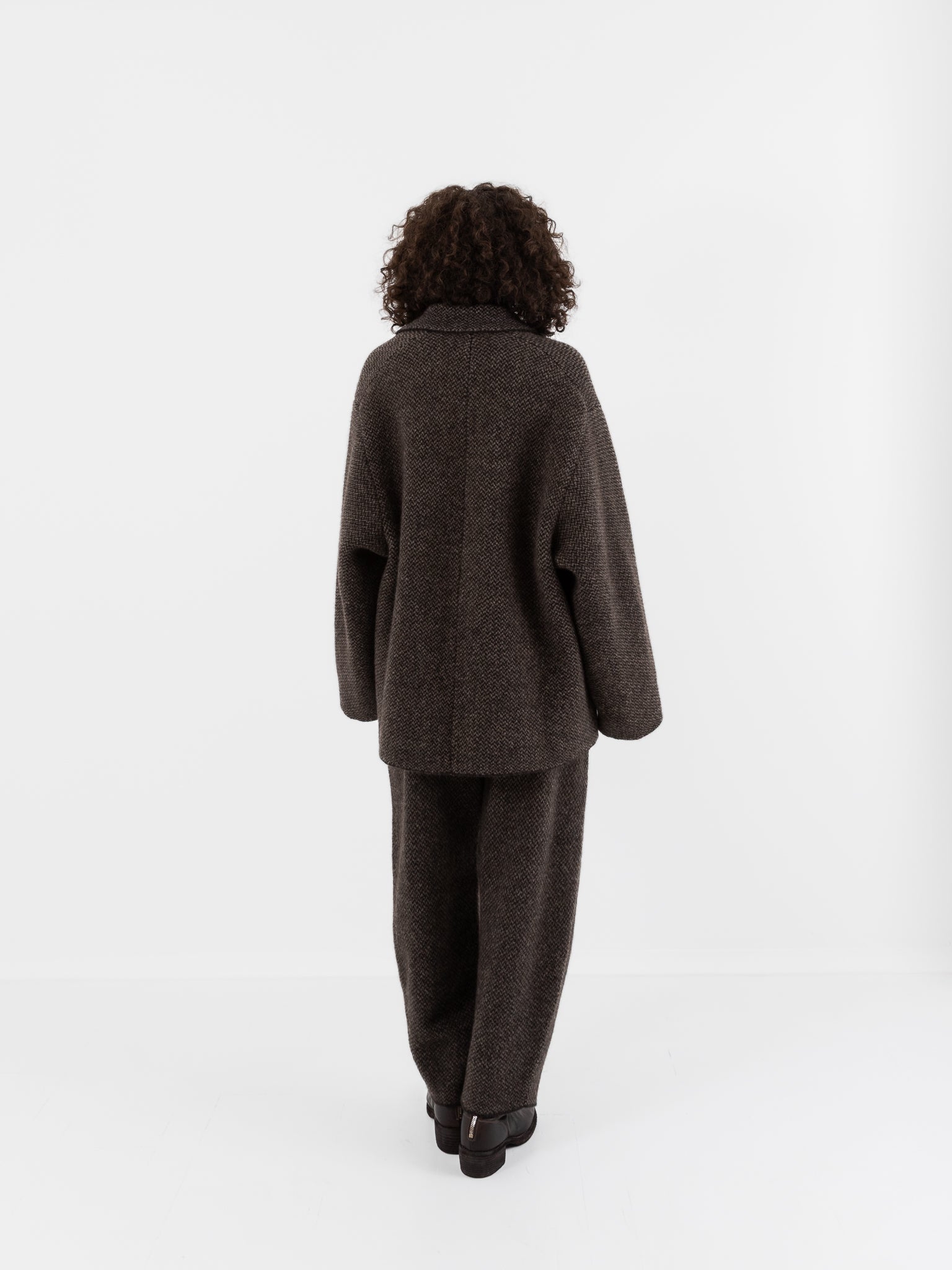 Boboutic Bob's Texture Double Breasted Jacket in Brown & Taupe - BOBOUTIC at Worthwhile - shop JACKET