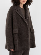 Boboutic Bob's Texture Double Breasted Jacket in Brown & Taupe - BOBOUTIC at Worthwhile - shop JACKET