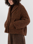 Boboutic Autumn Leaves Double Breasted Jacket in Autumn Mix - BOBOUTIC at Worthwhile - shop SWEATER
