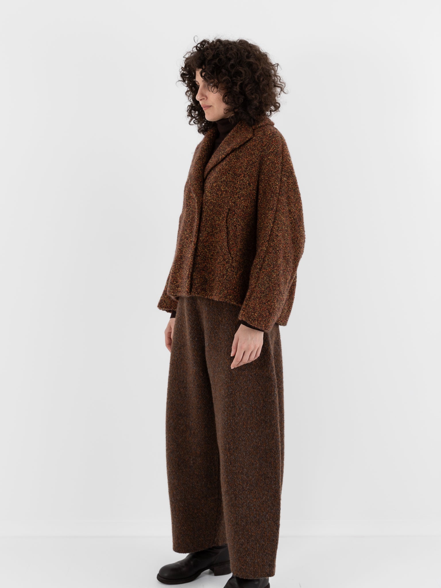 Boboutic Autumn Leaves Double Breasted Jacket in Autumn Mix - BOBOUTIC at Worthwhile - shop SWEATER