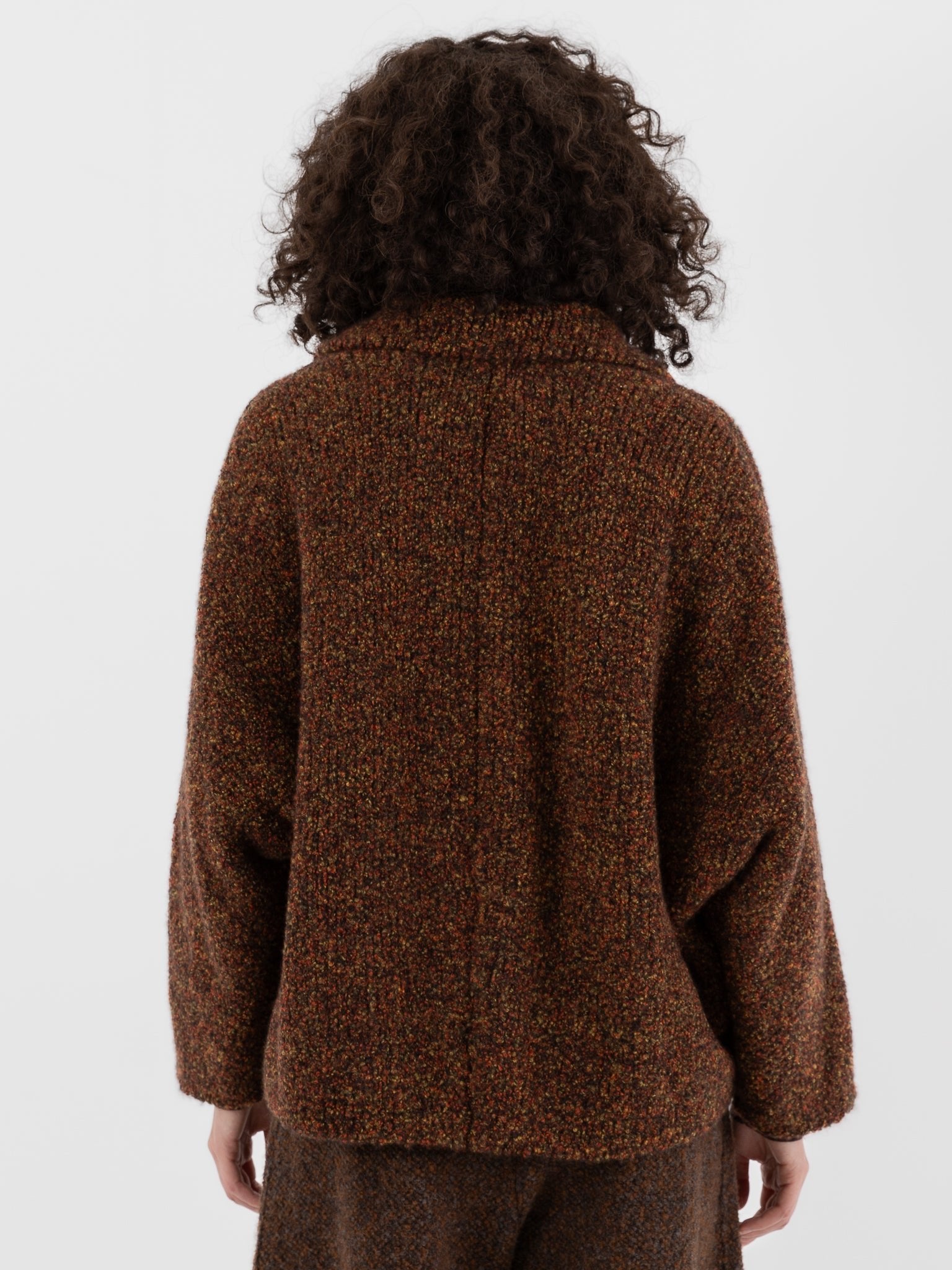 Boboutic Autumn Leaves Double Breasted Jacket in Autumn Mix - BOBOUTIC at Worthwhile - shop SWEATER
