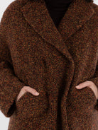 Boboutic Autumn Leaves Double Breasted Jacket in Autumn Mix - BOBOUTIC at Worthwhile - shop SWEATER
