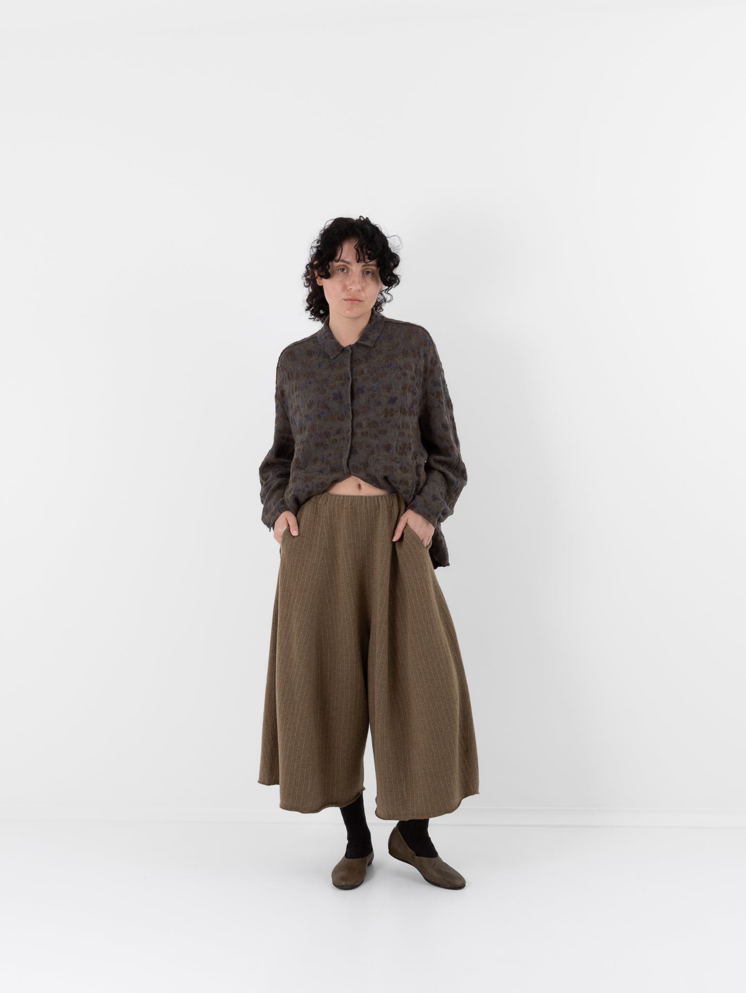 Boboutic Hypnosis Skirt-Pants in Bark Green - BOBOUTIC at Worthwhile - shop PANT