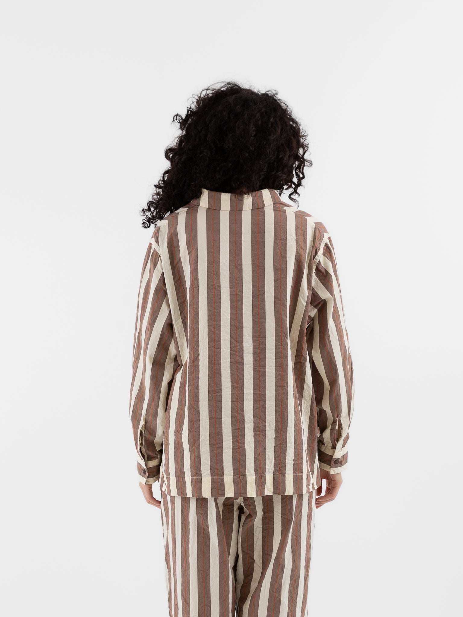 Casey Casey Biggy Shirt in Beige Stripe - CASEY CASEY at Worthwhile - shop TOP