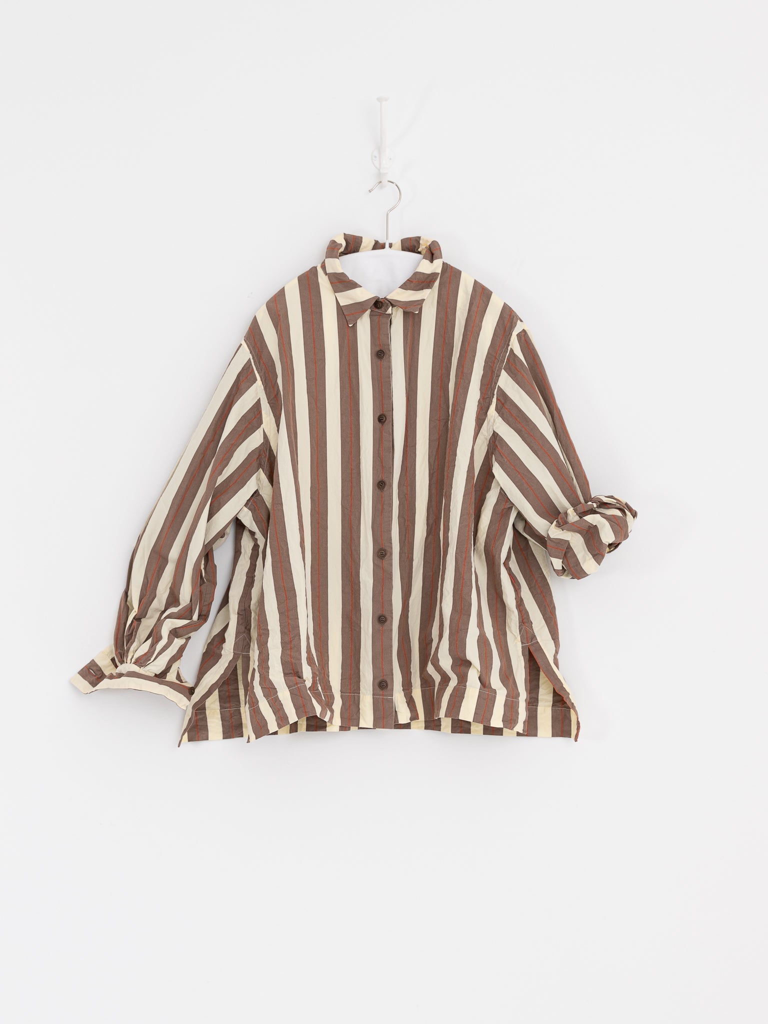 Casey Casey Biggy Shirt in Beige Stripe - CASEY CASEY at Worthwhile - shop TOP
