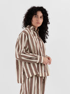 Casey Casey Biggy Shirt in Beige Stripe - CASEY CASEY at Worthwhile - shop TOP