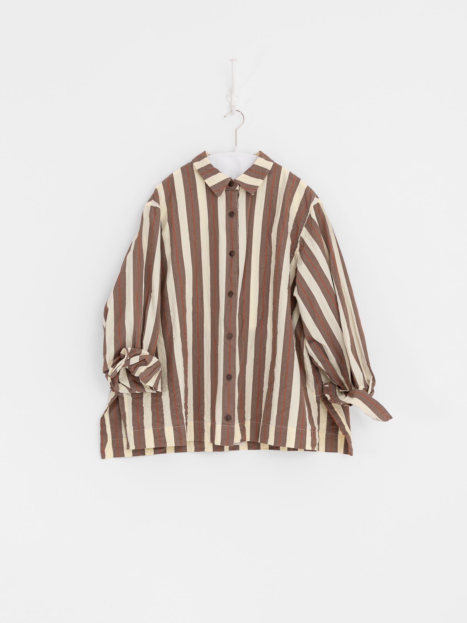 Casey Casey Biggy Shirt in Beige Stripe - CASEY CASEY at Worthwhile - shop TOP
