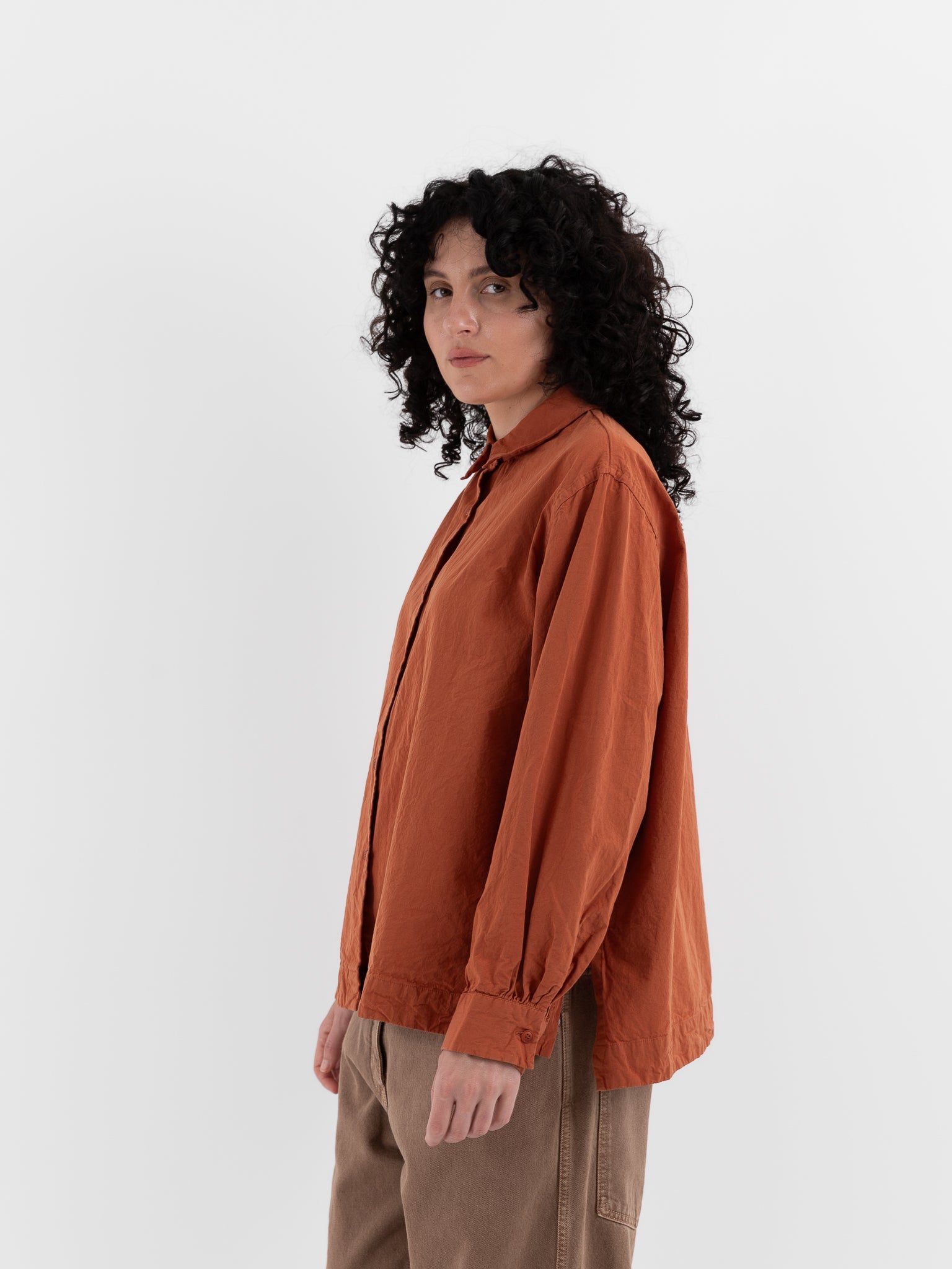 Casey Casey Biggy Shirt in Brick - CASEY CASEY at Worthwhile - shop TOP