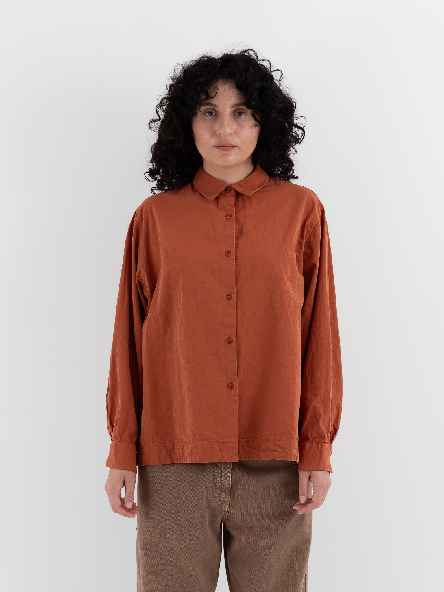 Casey Casey Biggy Shirt in Brick - CASEY CASEY at Worthwhile - shop TOP