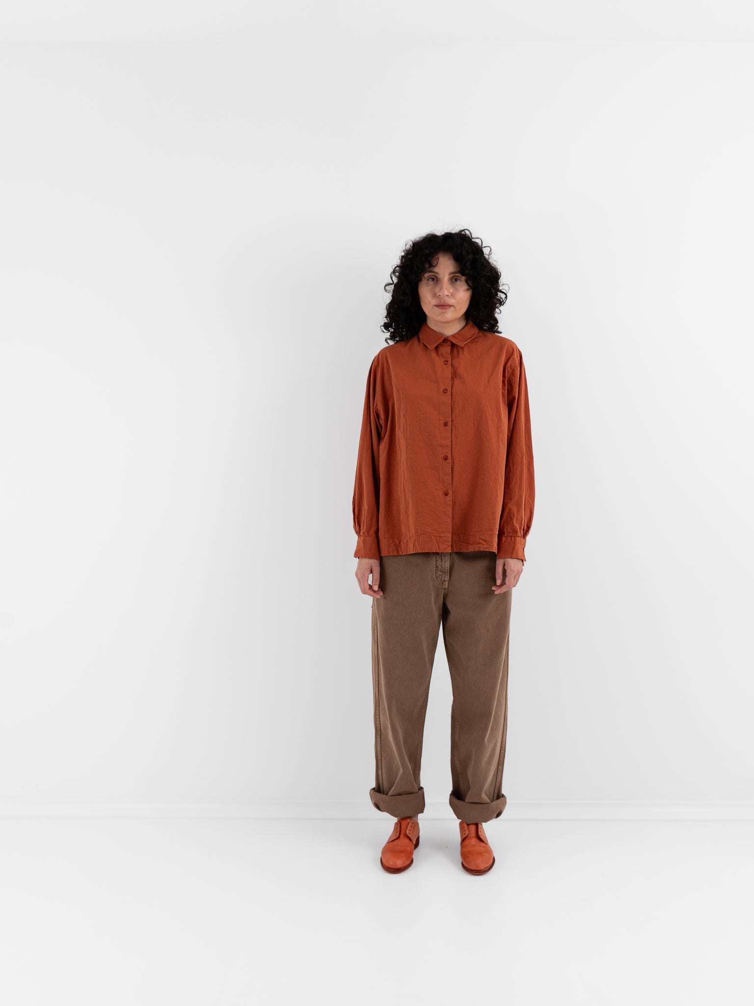 Casey Casey Biggy Shirt in Brick - CASEY CASEY at Worthwhile - shop TOP