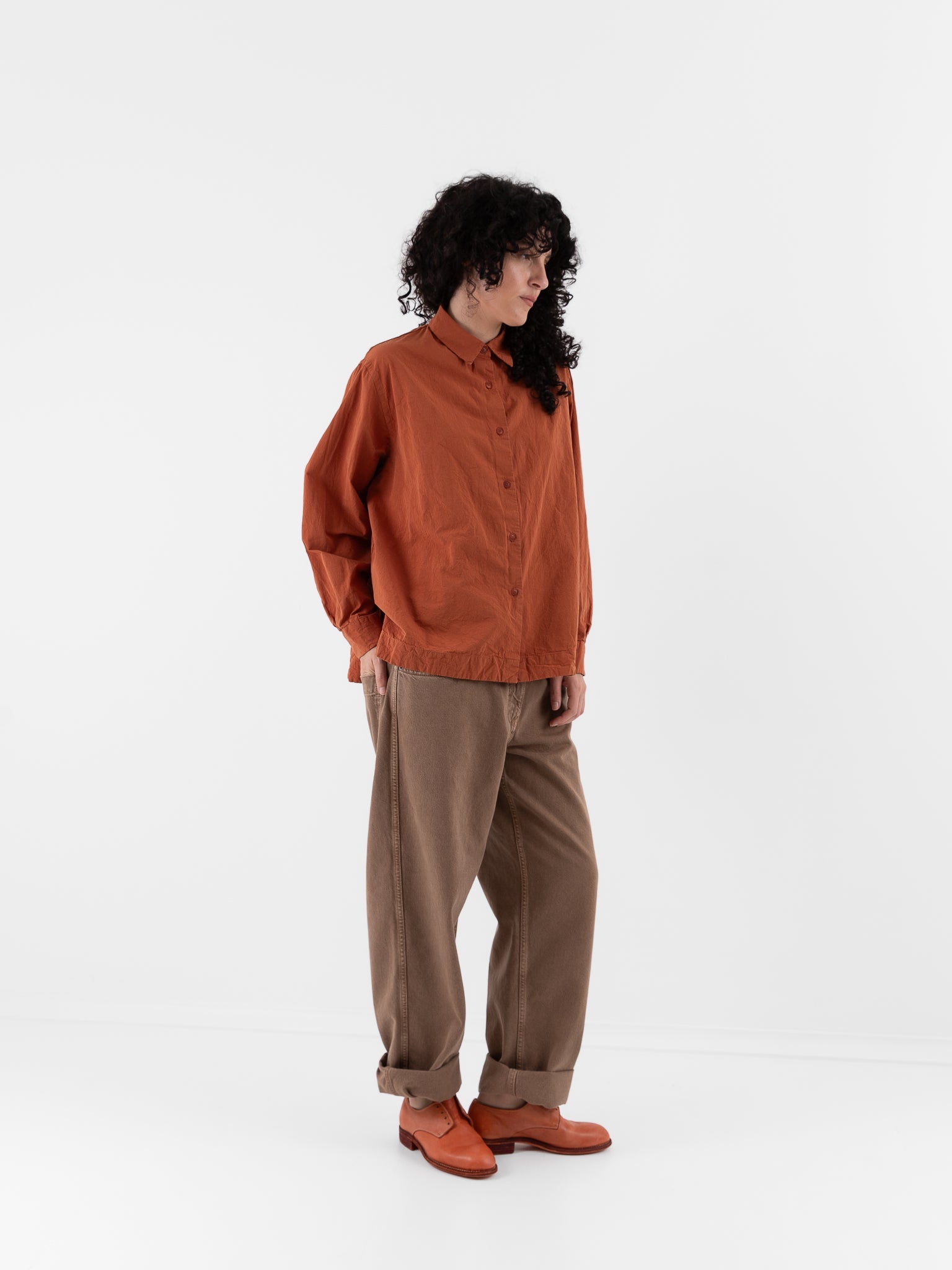 Casey Casey Biggy Shirt in Brick - CASEY CASEY at Worthwhile - shop TOP