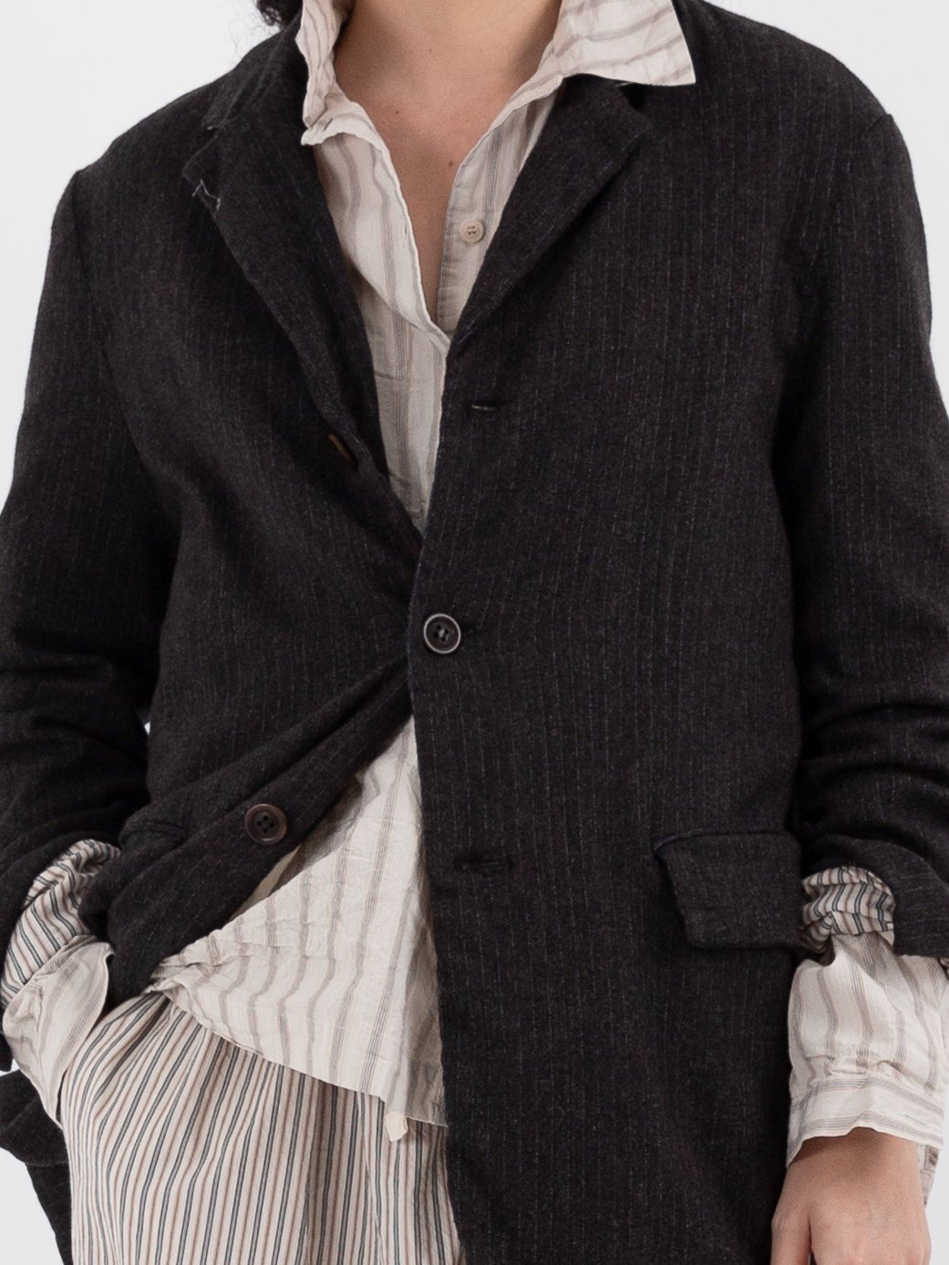 Casey Casey ORSAN J Jacket in Brown Stripe - CASEY CASEY ORSAN at Worthwhile - shop JACKET