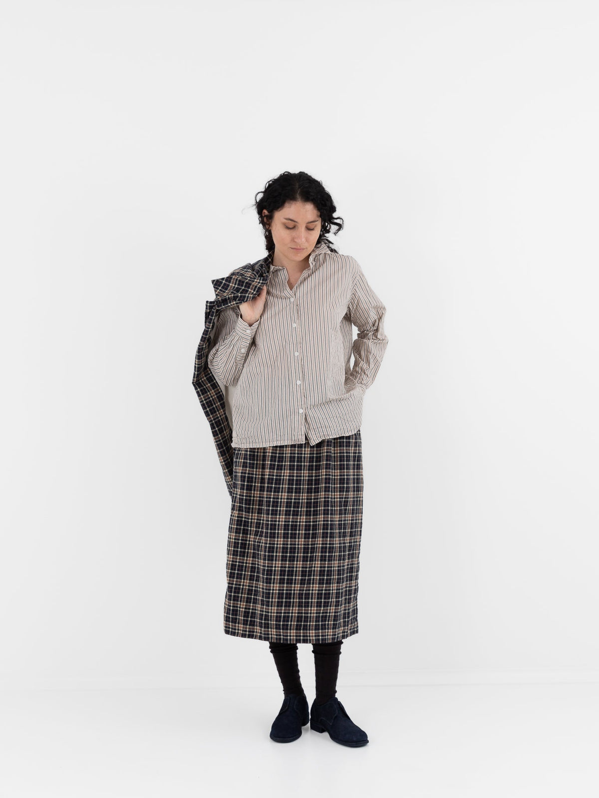 Casey Casey ORSAN Maria Shirt in Natural Stripe - CASEY CASEY ORSAN at Worthwhile - shop TOP