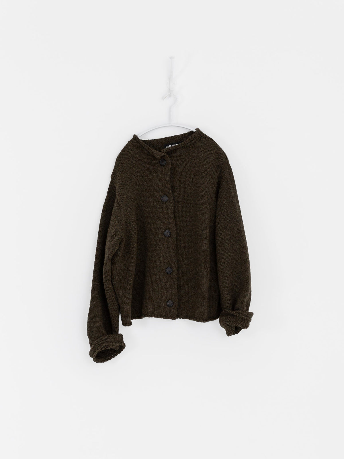 Casey Casey ORSAN Prieure Cardigan in Brown Twisted Wool - CASEY CASEY ORSAN at Worthwhile - shop CARDIGAN