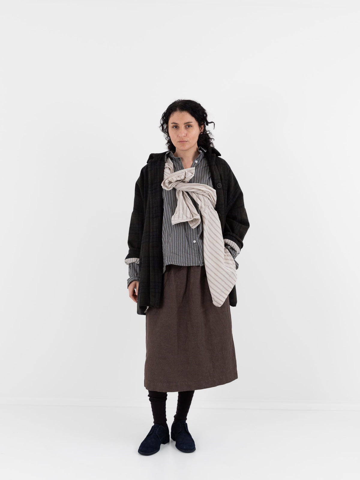Casey Casey ORSAN Simple Skirt in Brown - CASEY CASEY ORSAN at Worthwhile - shop SKIRT