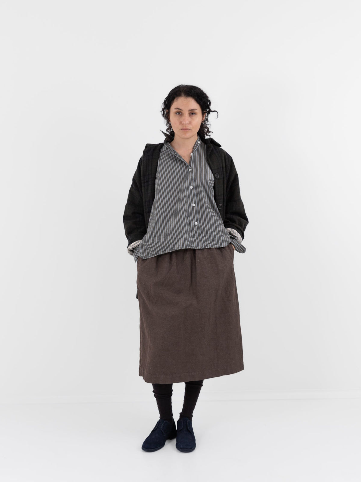 Casey Casey ORSAN Simple Skirt in Brown - CASEY CASEY ORSAN at Worthwhile - shop SKIRT