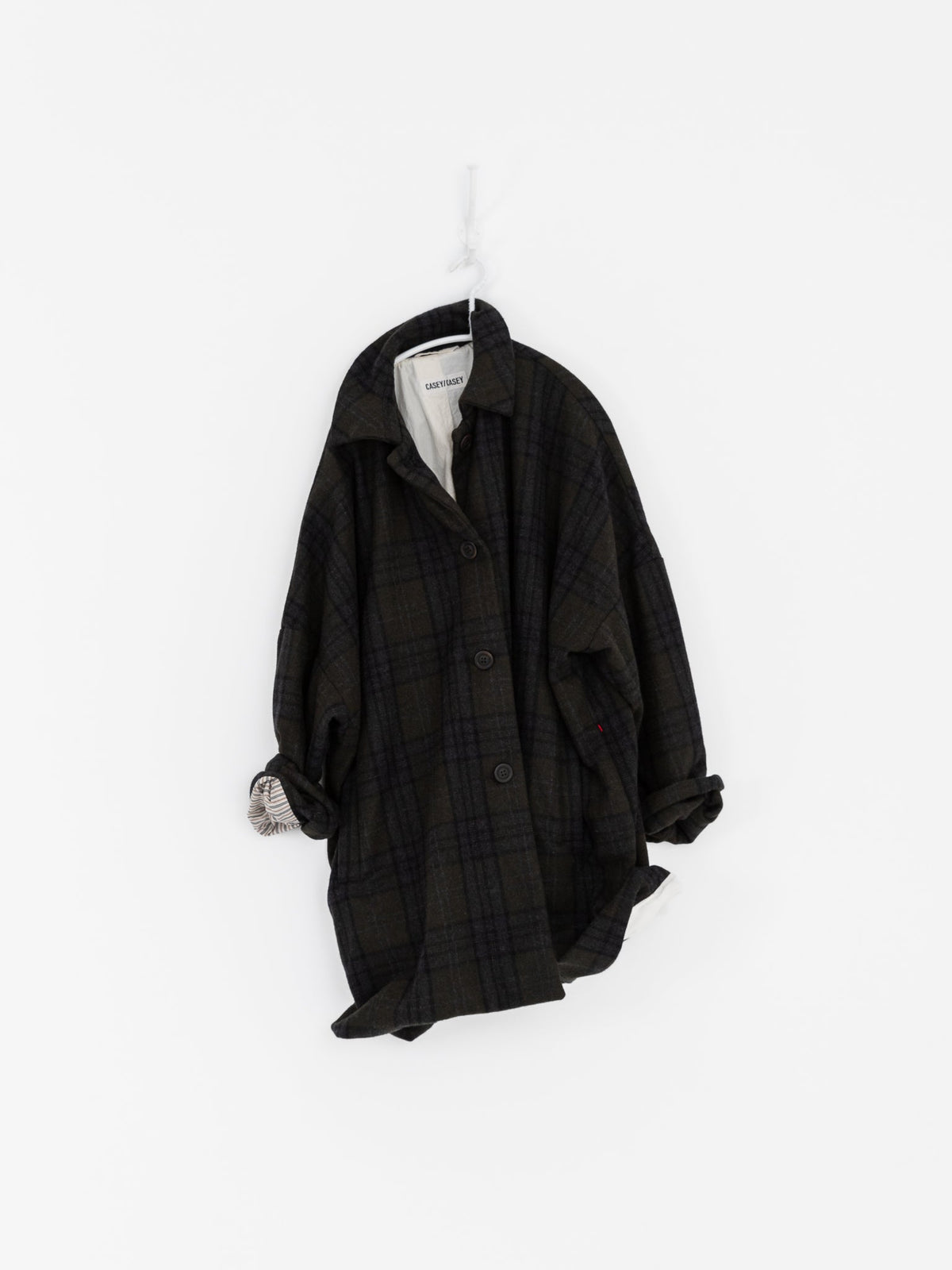 Casey Casey ORSAN Wasabi Jacket in Tartan Khaki Check - CASEY CASEY ORSAN at Worthwhile - shop JACKET