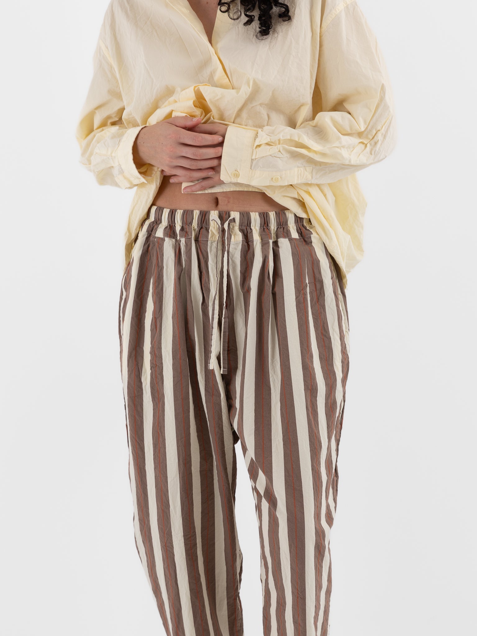Casey Casey Tippy Pant in Beige Stripe - CASEY CASEY at Worthwhile - shop PANT