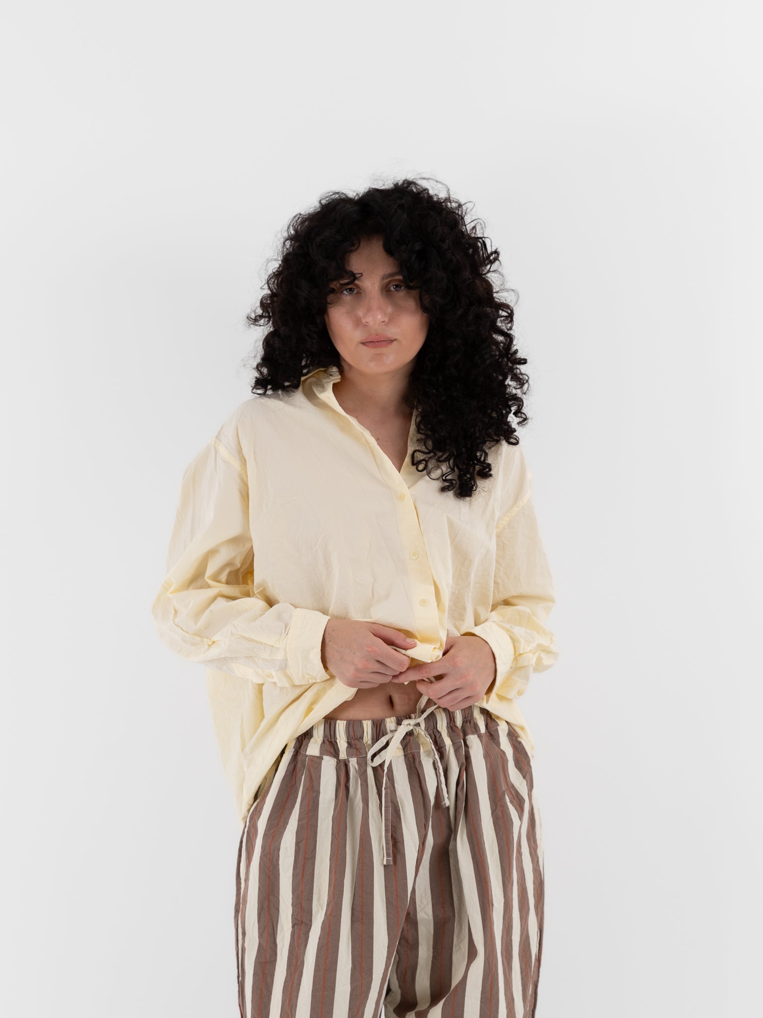 Casey Casey Tippy Pant in Beige Stripe - CASEY CASEY at Worthwhile - shop PANT